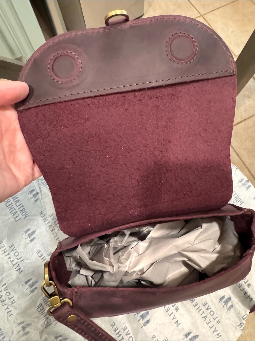 Portland Leather Larkspur Small Monaco Crossbody - Picture 6 of 8
